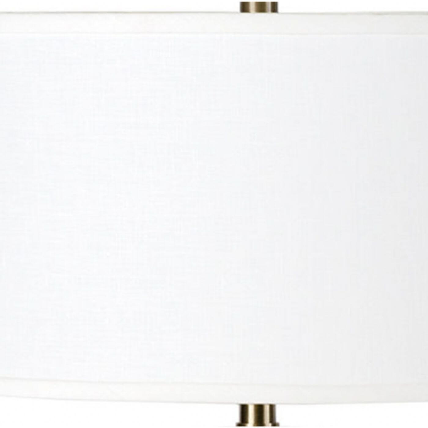 Palecek Rivoli white leather lamp