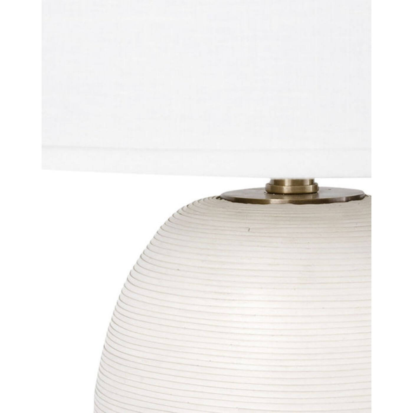 Palecek Rivoli white leather lamp