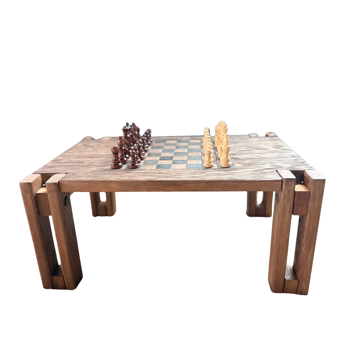 Post and Rail Chessboard Coffee Table