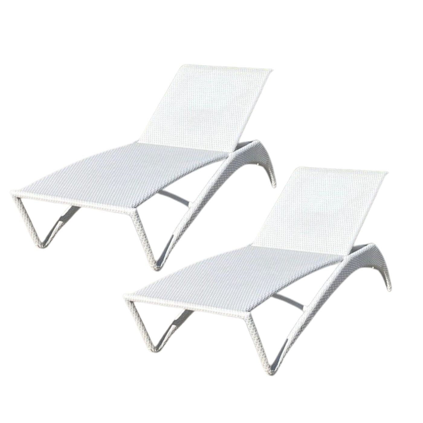 Rausch Florida Beach sun loungers, pair + side table