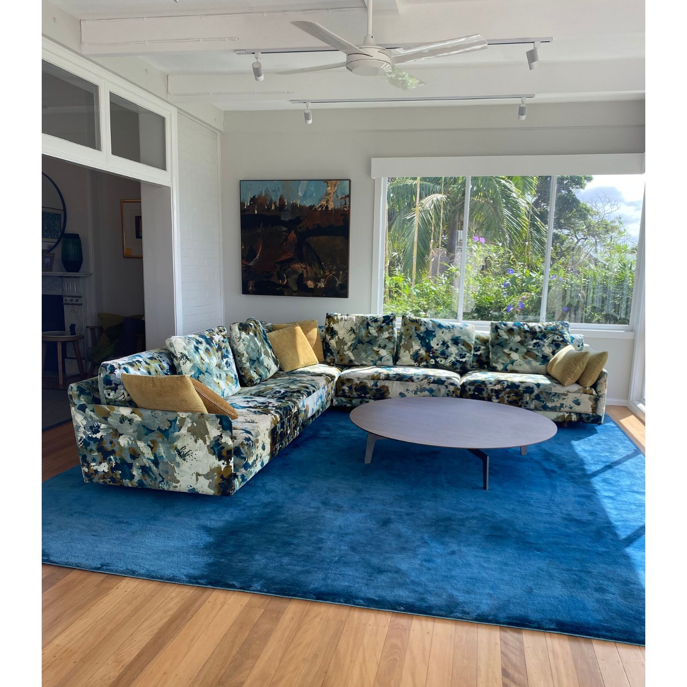 Rug Establishment Blue Mohair Rug