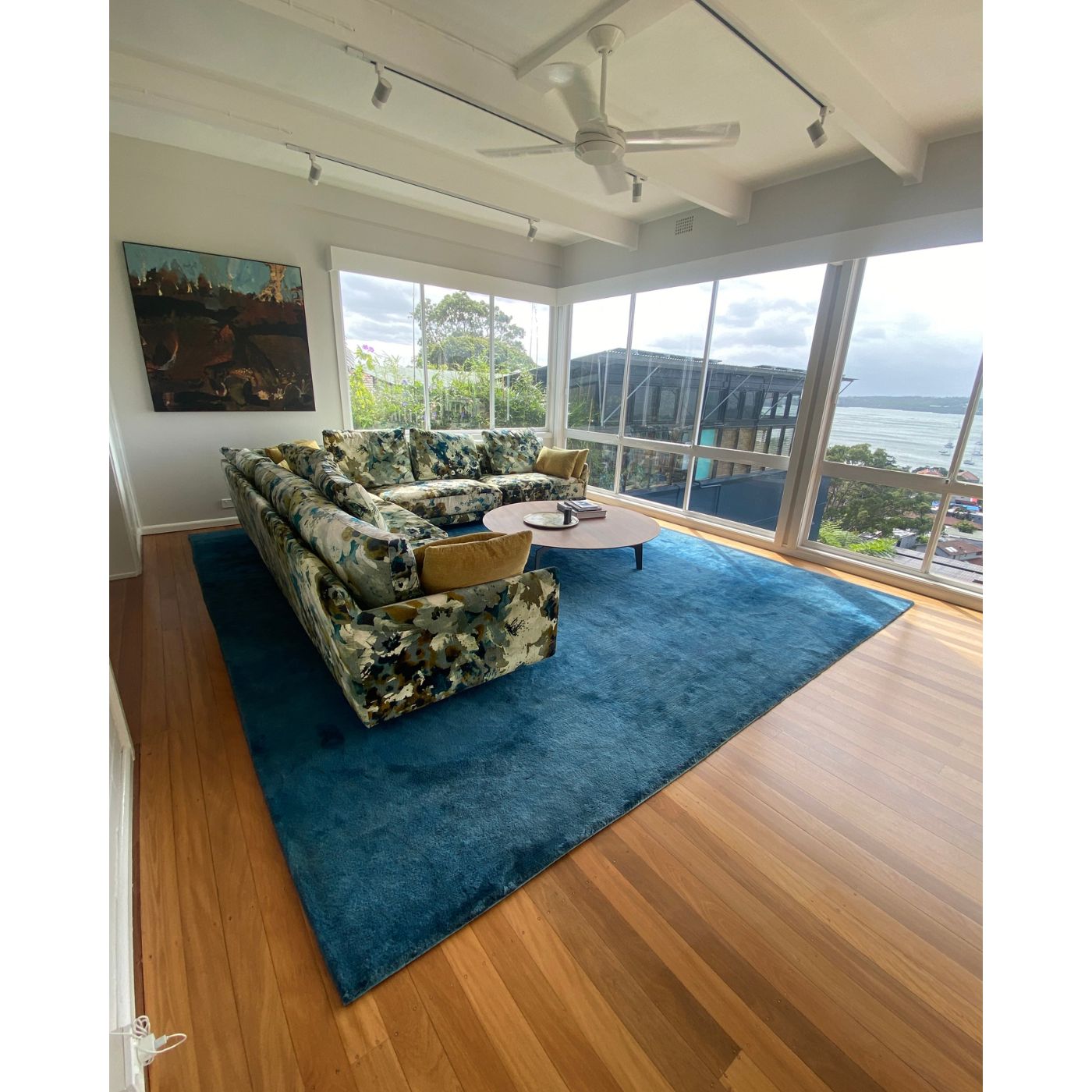 Rug Establishment Blue Mohair Rug