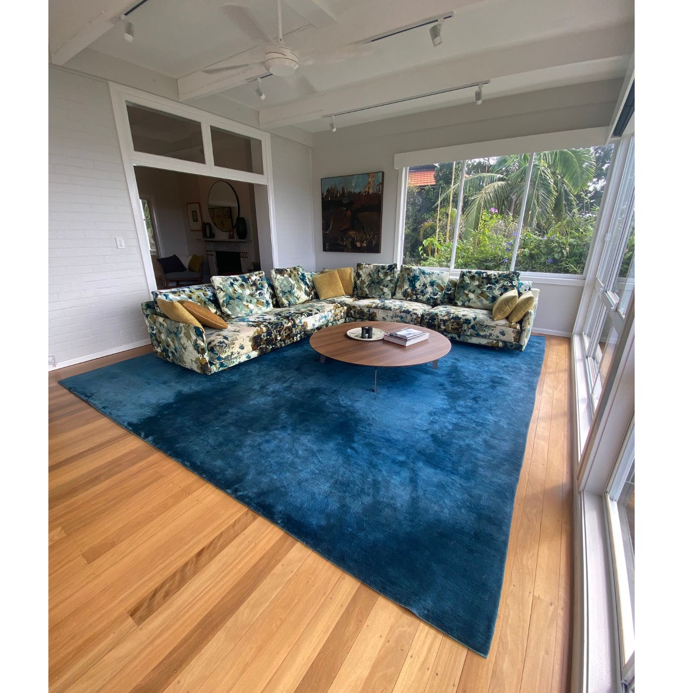 Rug Establishment Blue Mohair Rug