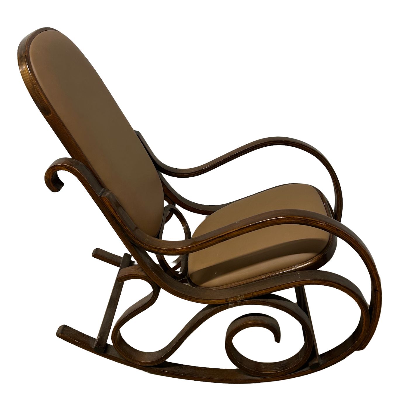 Thonet style Vintage Bentwood Rocking Chairs, pair