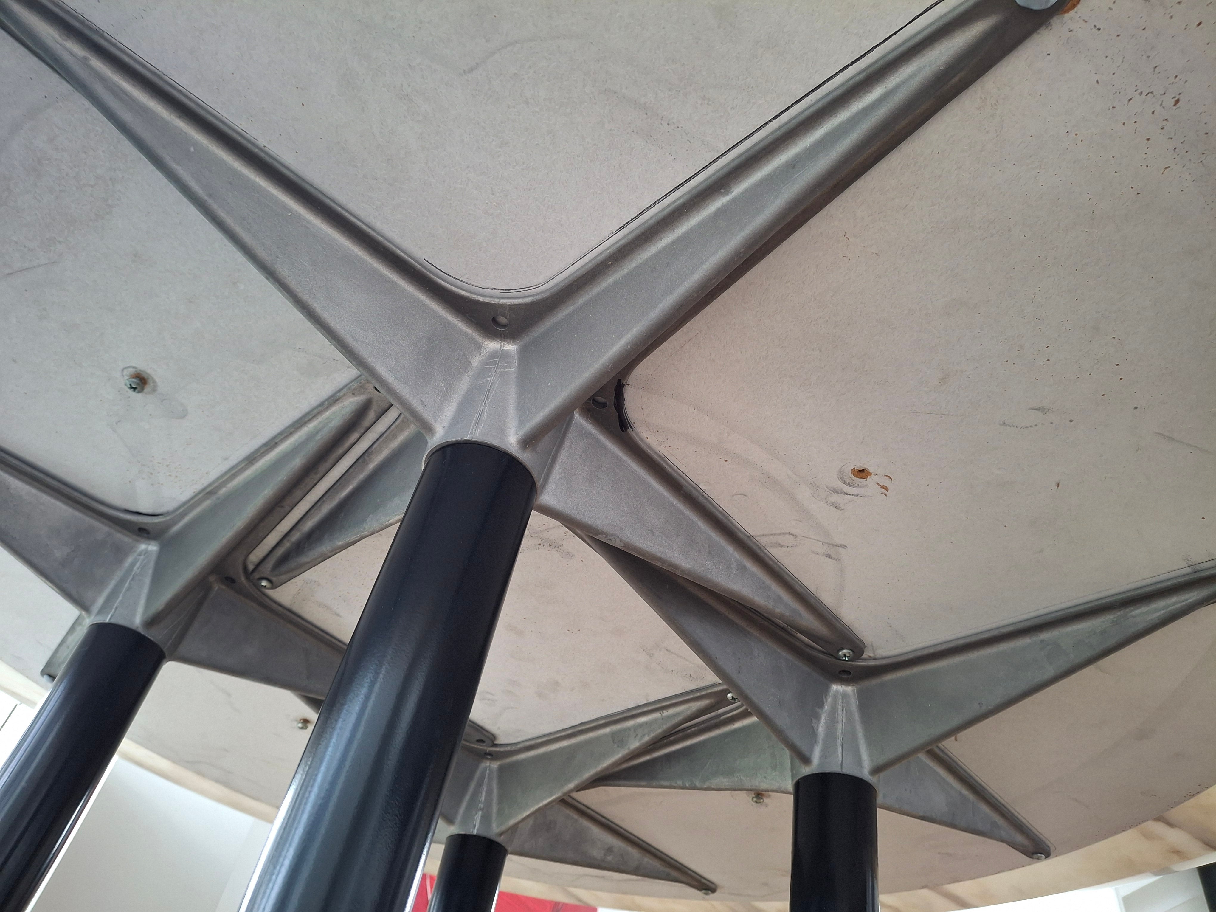 Eames Segmented Table with Saarinen Calacatta Marble Top