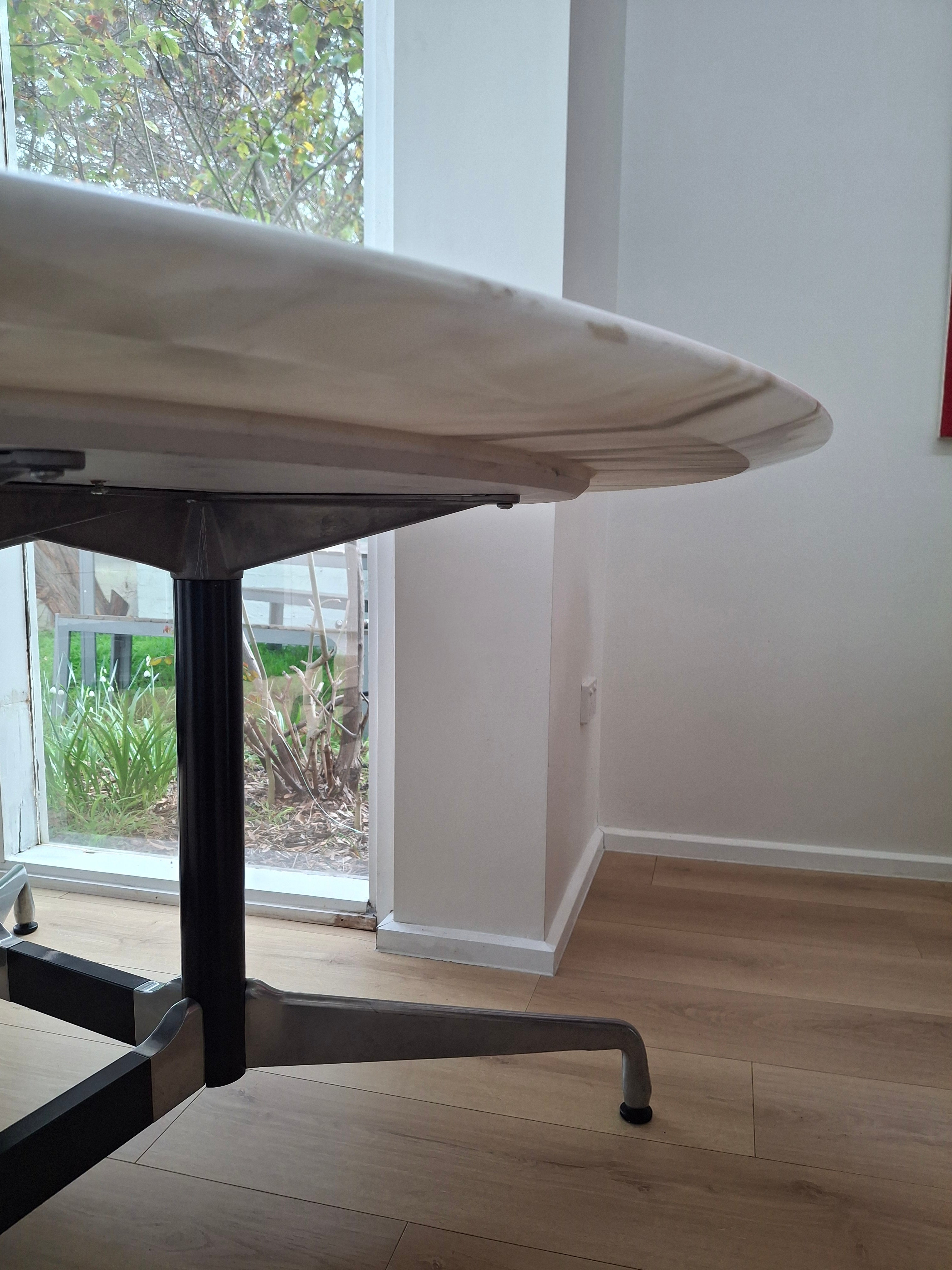 Eames Segmented Table with Saarinen Calacatta Marble Top