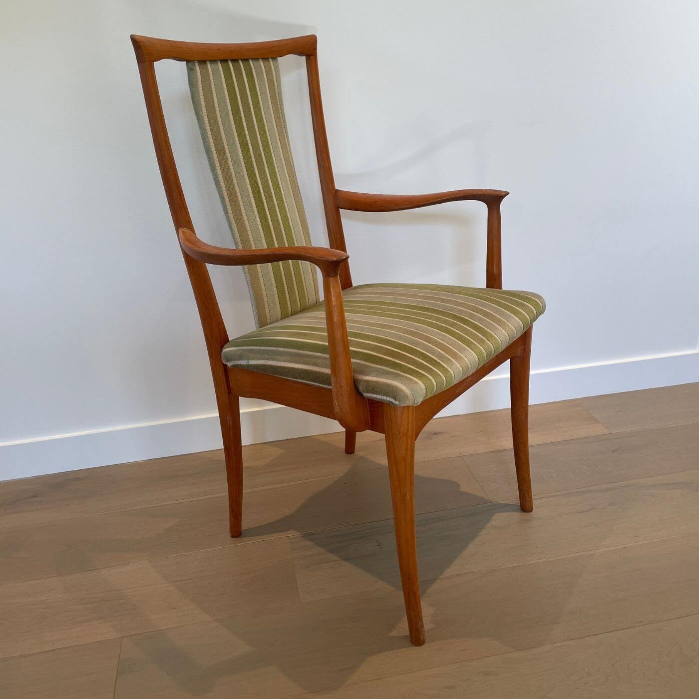 Vintage Teak Carver Dining Chairs, pair, c1960s