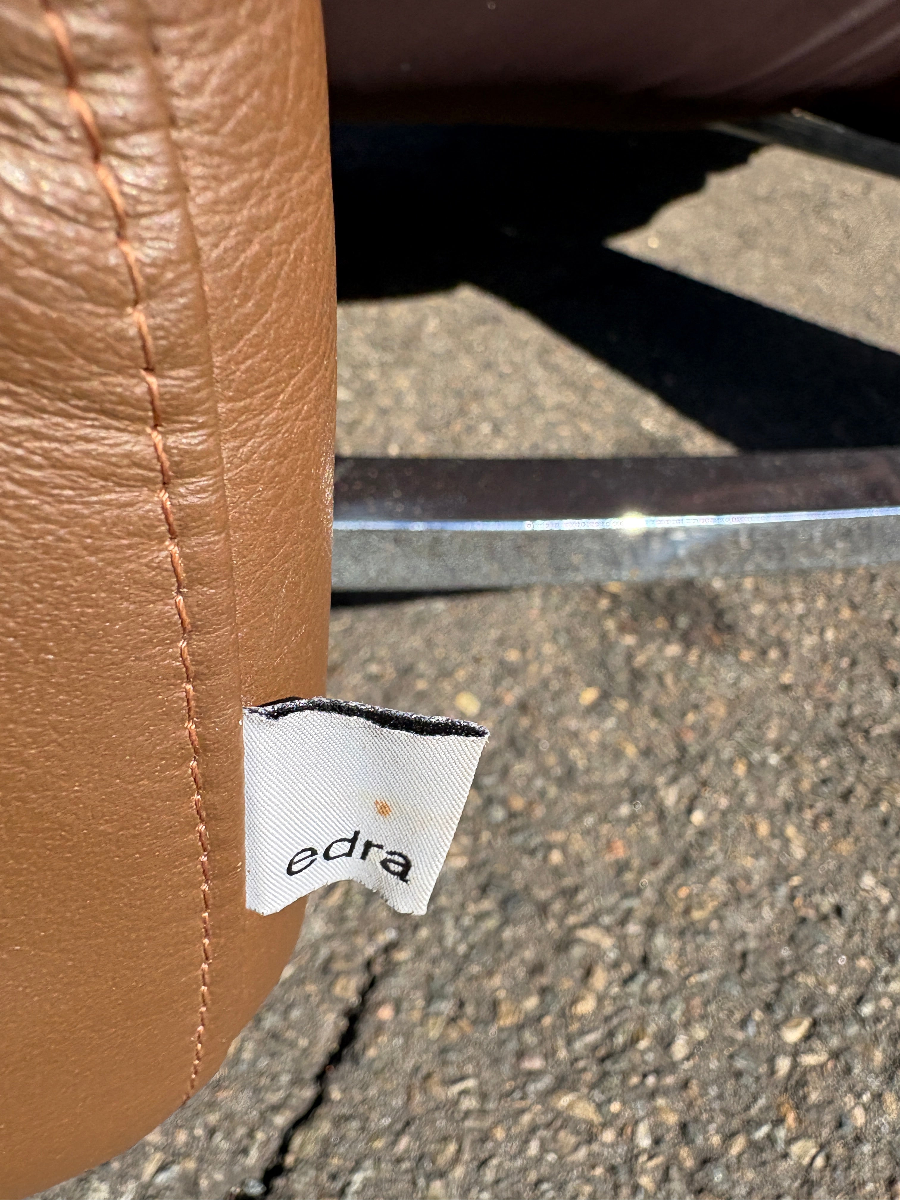 Edra Flap Sofa, Tan Leather
