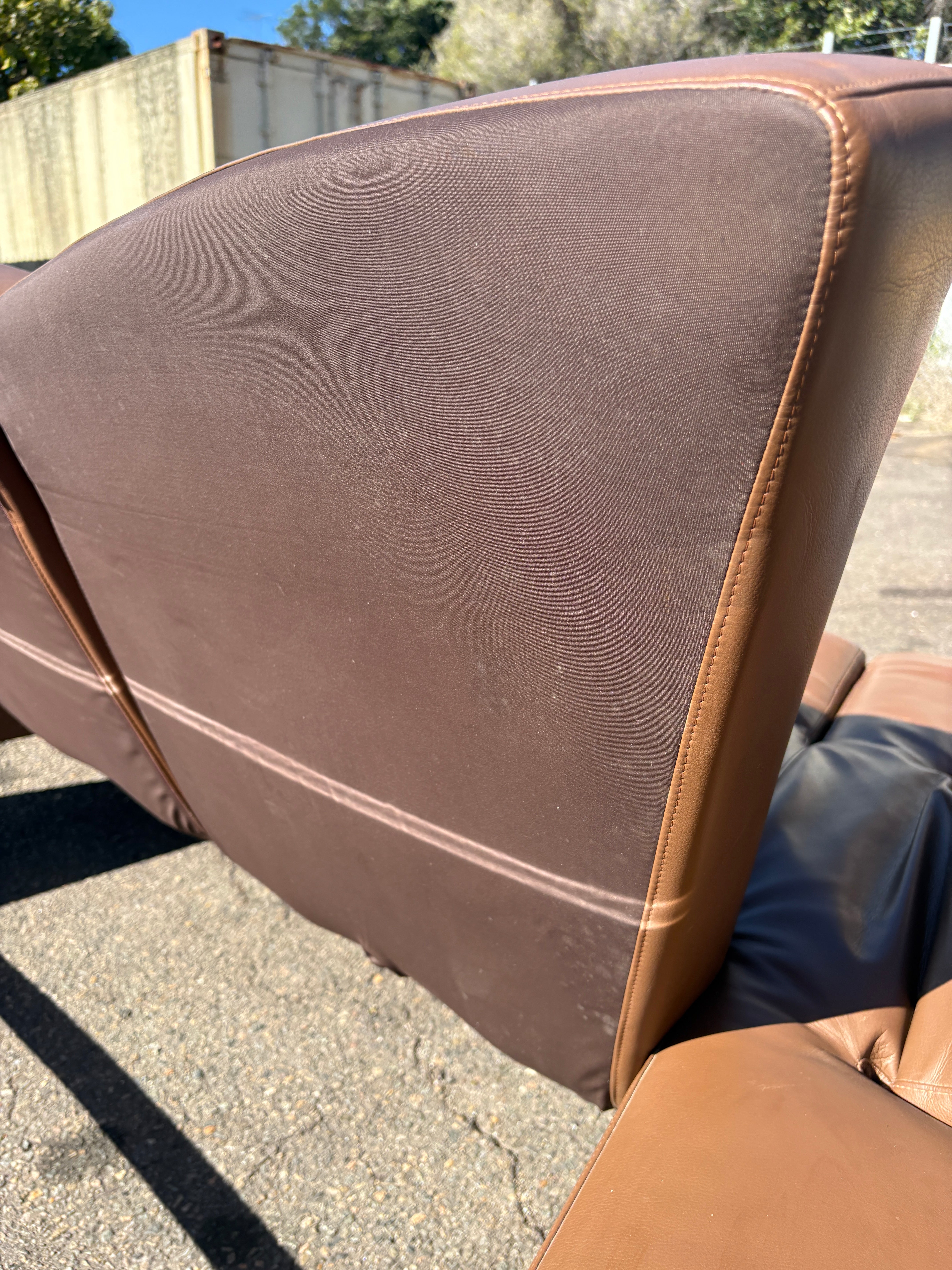 Edra Flap Sofa, Tan Leather