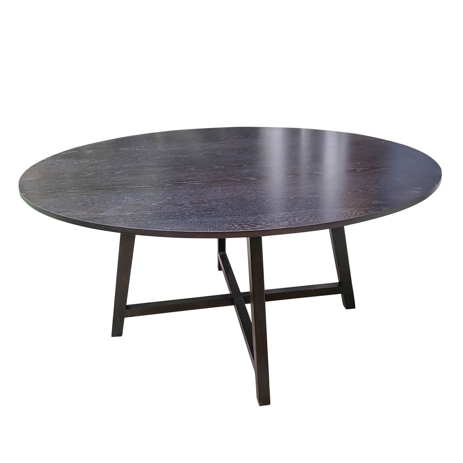 Two Design Lovers contemporary dark wood round table