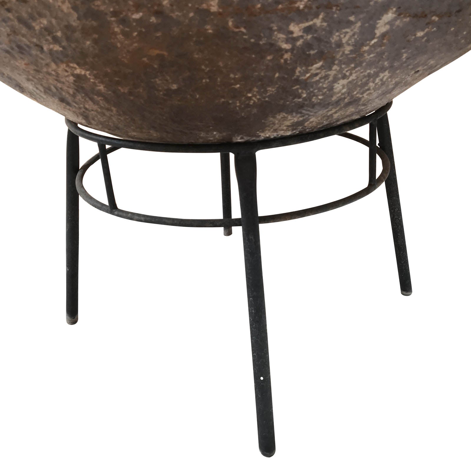 Two Design Lovers metal fire pit close up side view