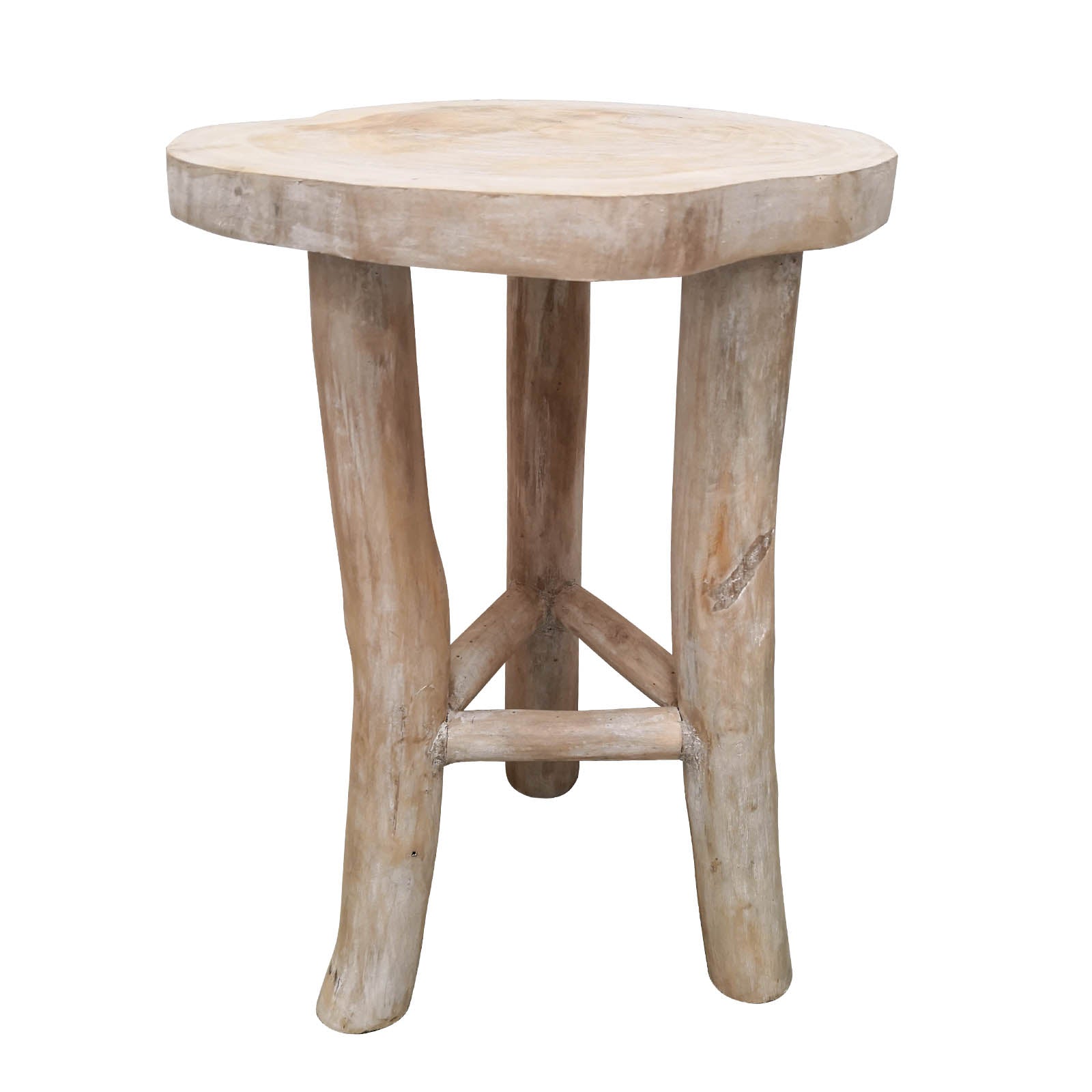 Two Design Lovers white oiled live edge side table