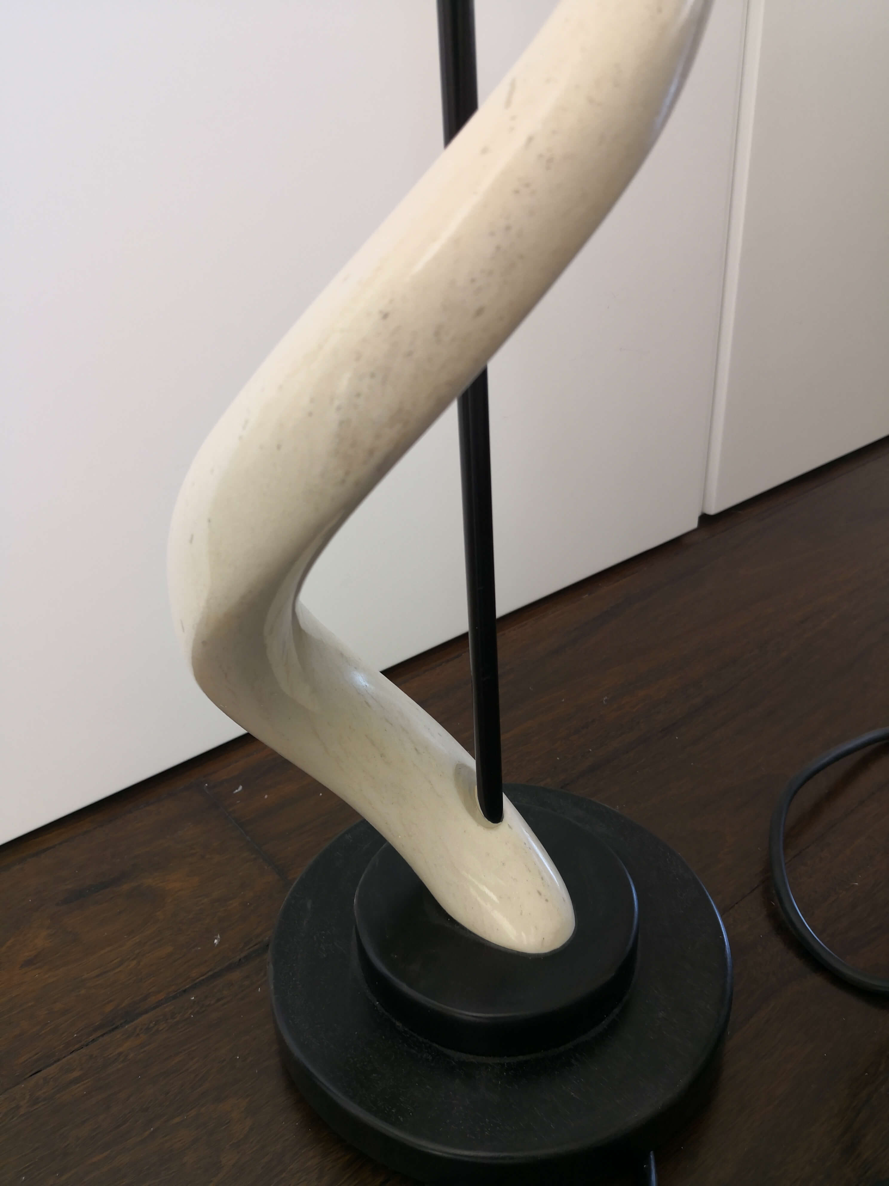 Two Design Lovers horn lamp base and shade detail horn