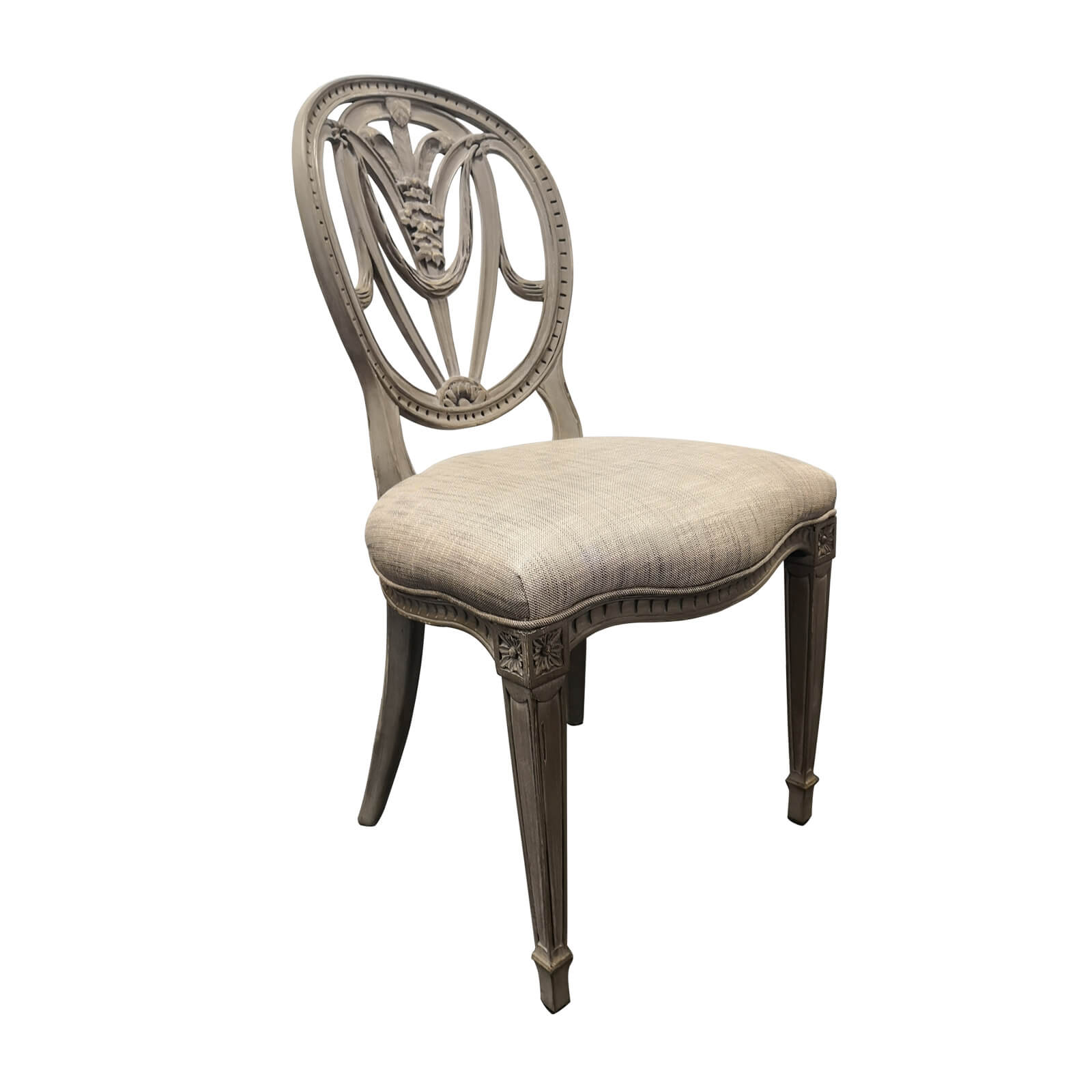 two design lovers oval back dining chair angle