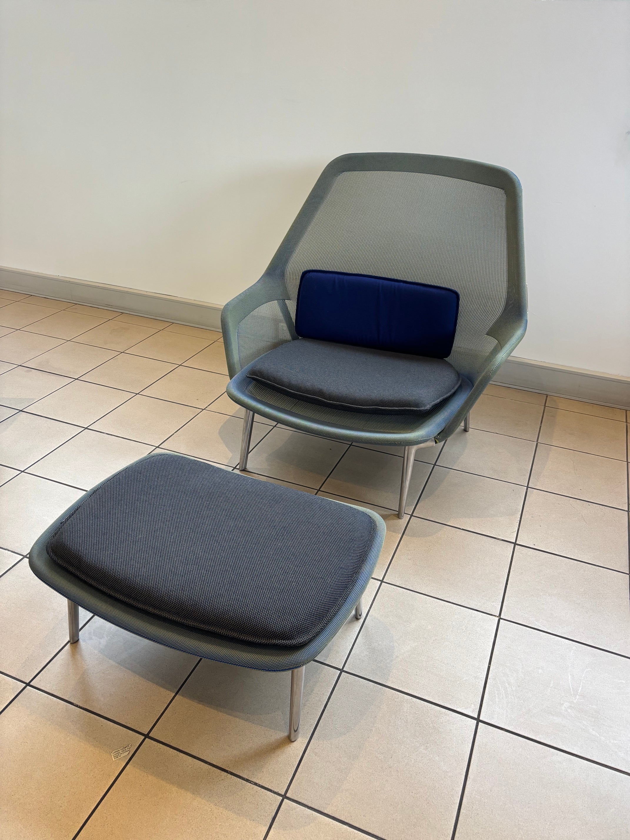 VITRA SLOW CHAIR + OTTOMAN