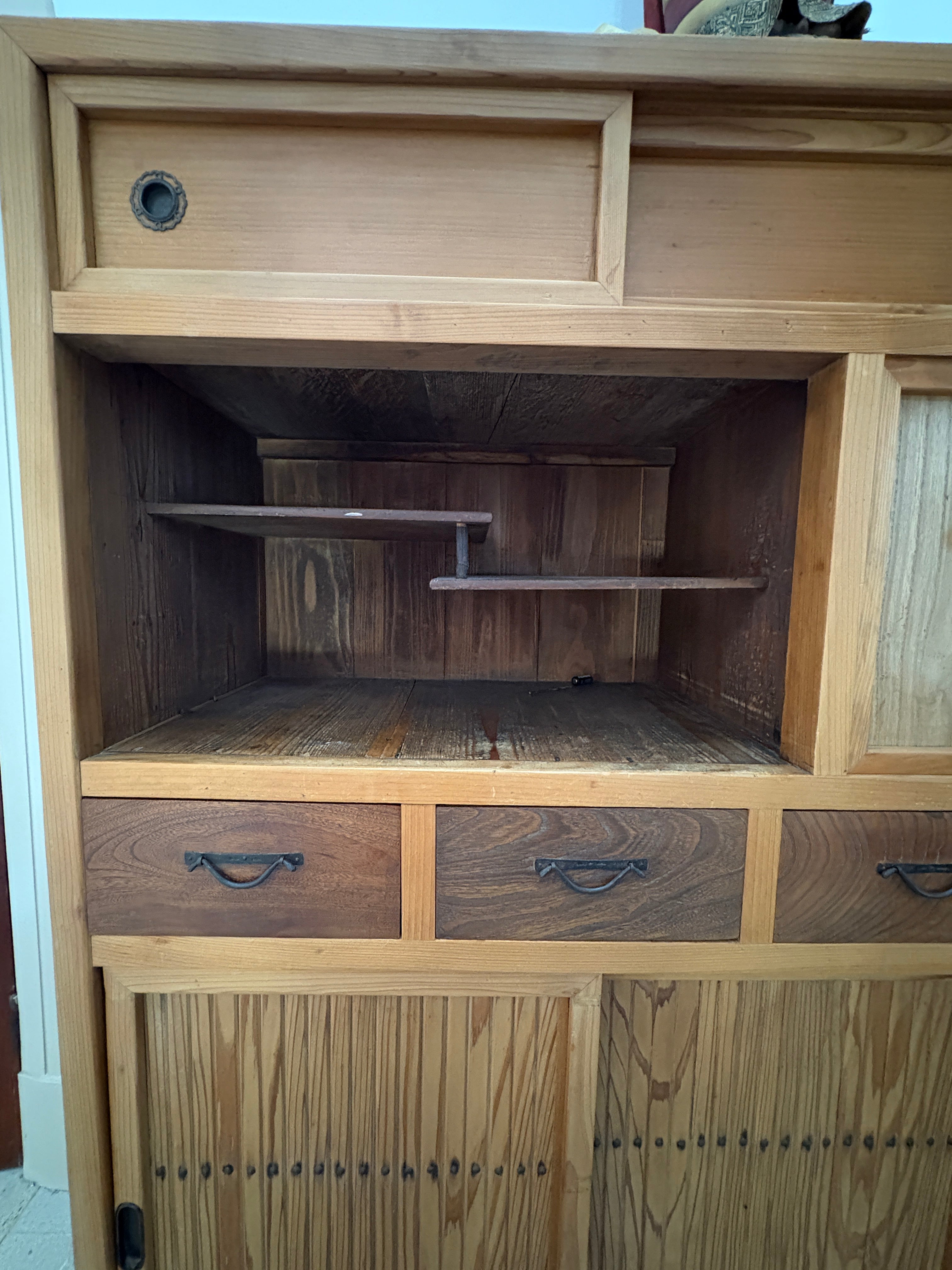 Japanese Antique Mizuya Dansu kitchen cabinet