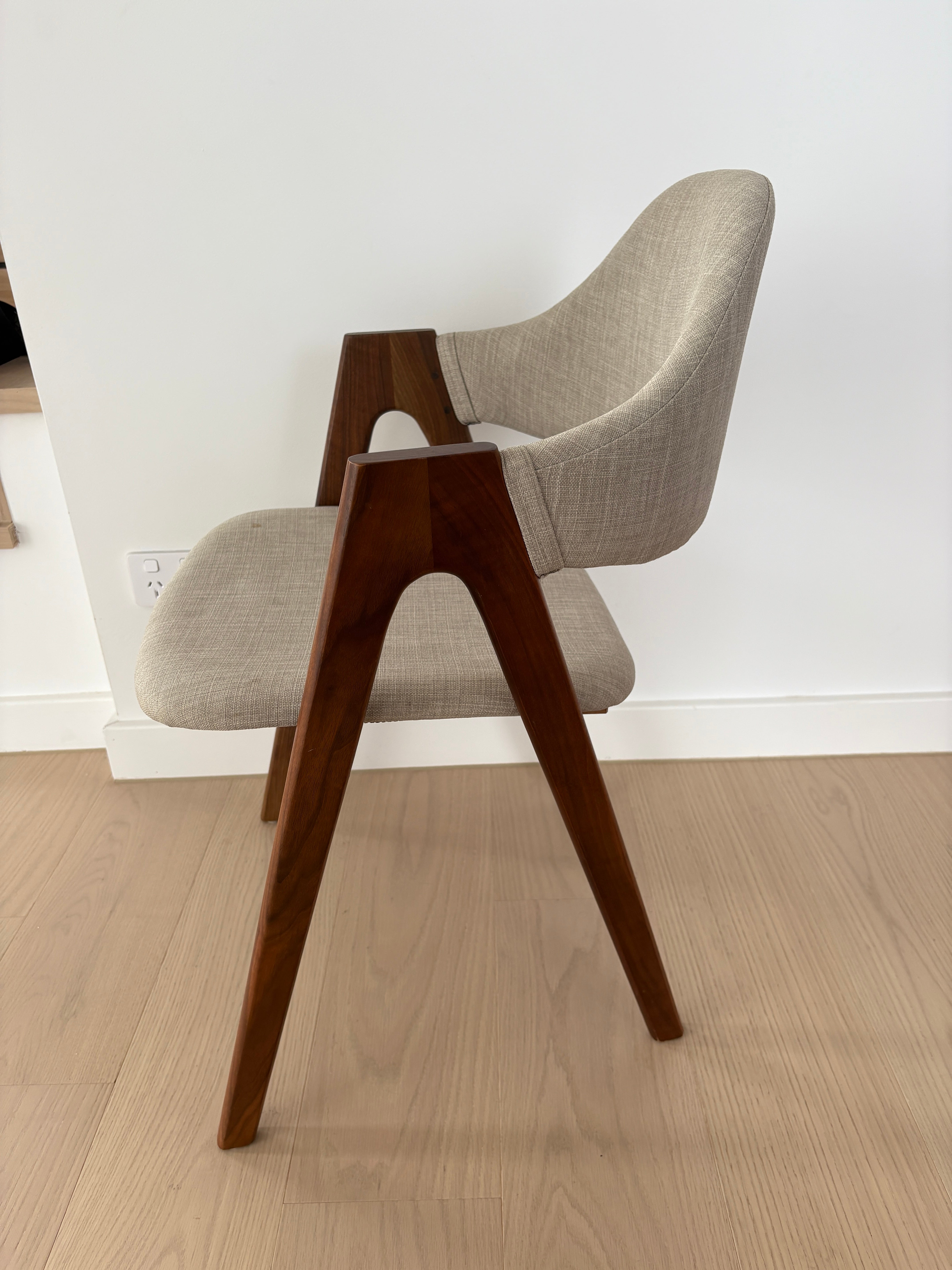 Icon By Design Nestor Walnut Dining Chairs, set of 8