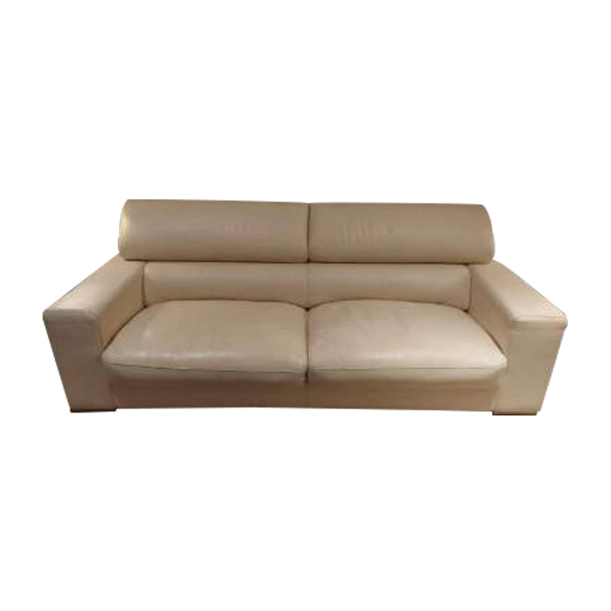 Kelvin Giormani Cream Leather Sofa