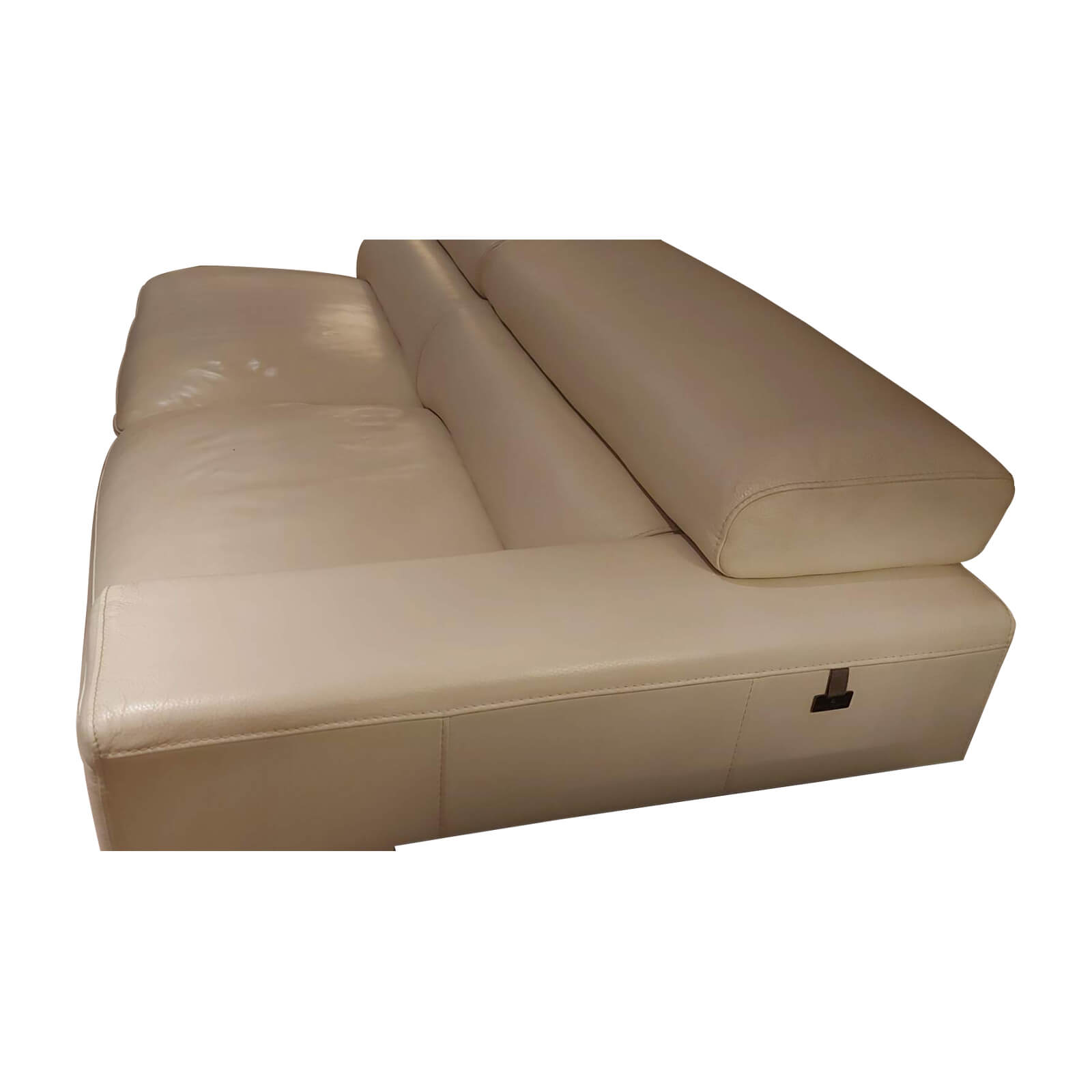 Kelvin Giormani Cream Leather Sofa