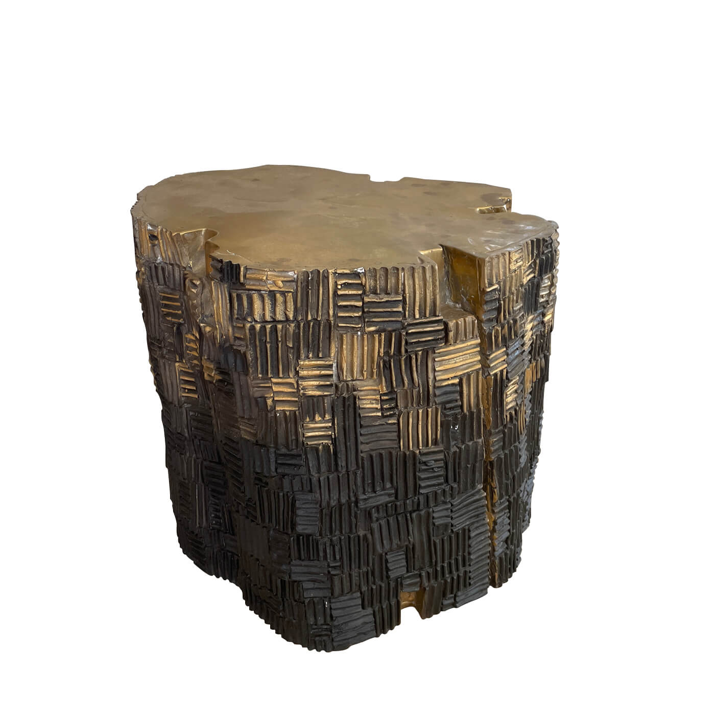 two-design-lovers-Becker-Minty-Bronze-log-stool