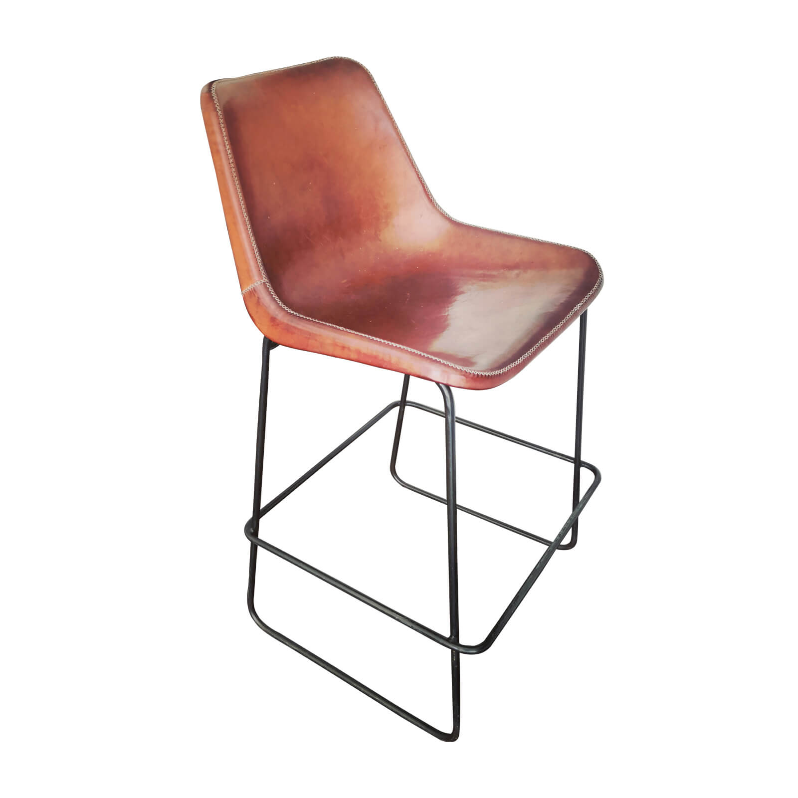 Coco Republic Drexel Leather Bar Stools