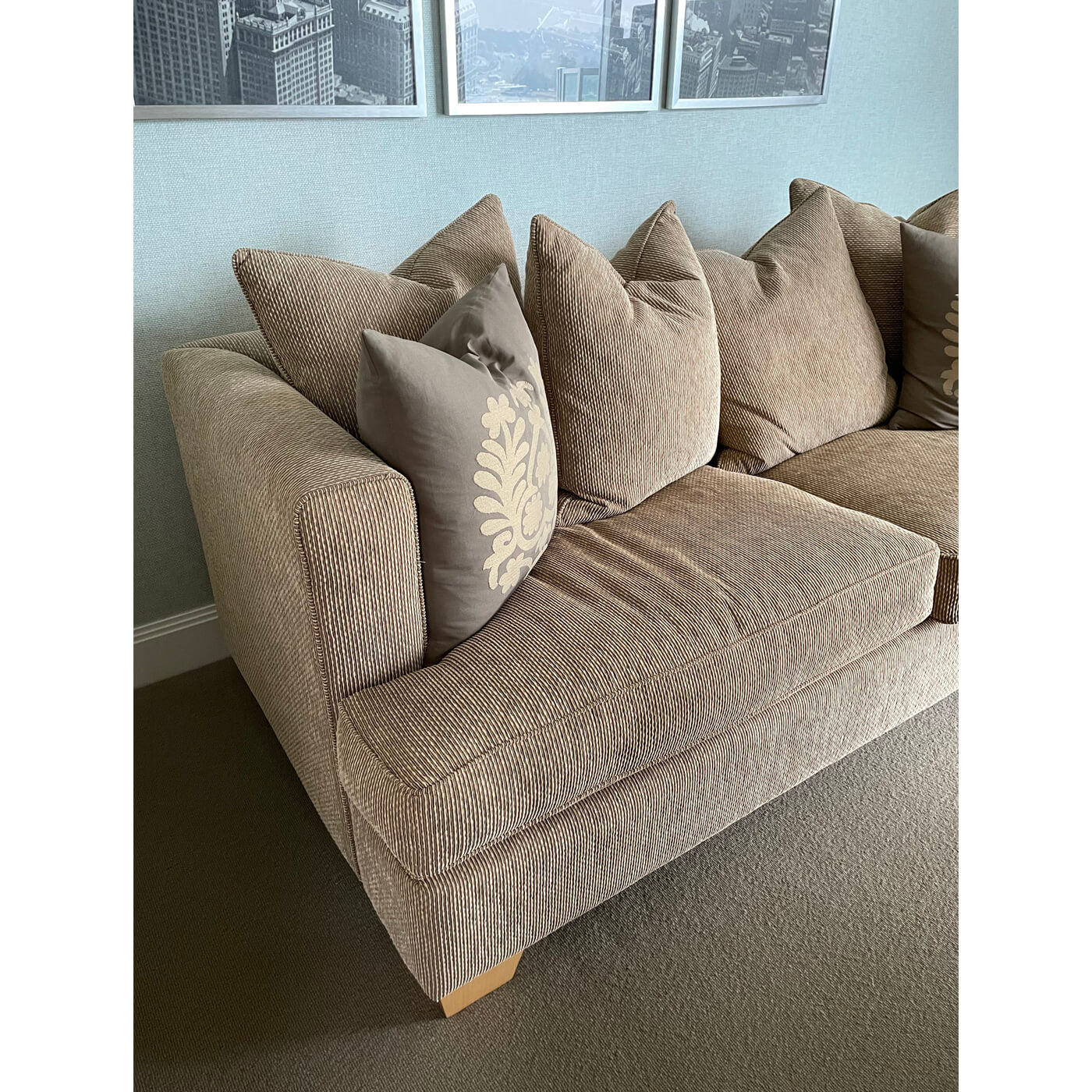 Custom 2.5 seater sofa with cushions