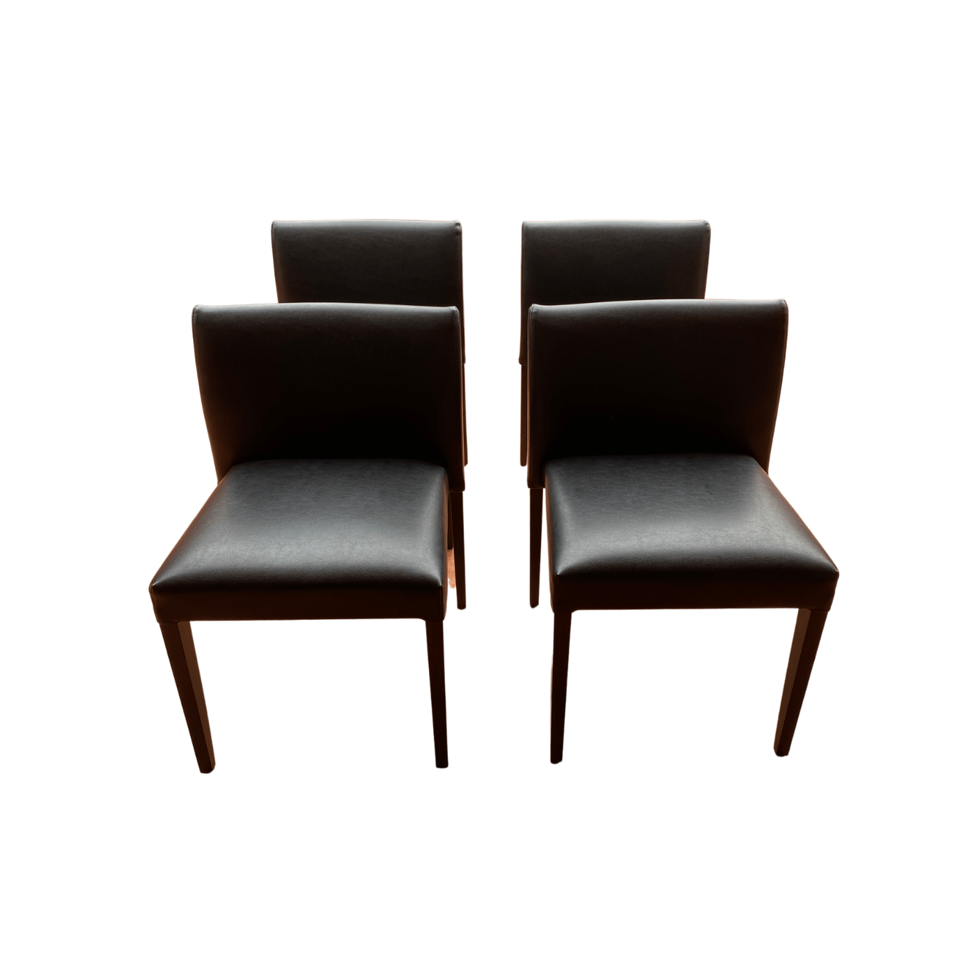 Two Design Lovers Andreu World Leather dining chairs x 4