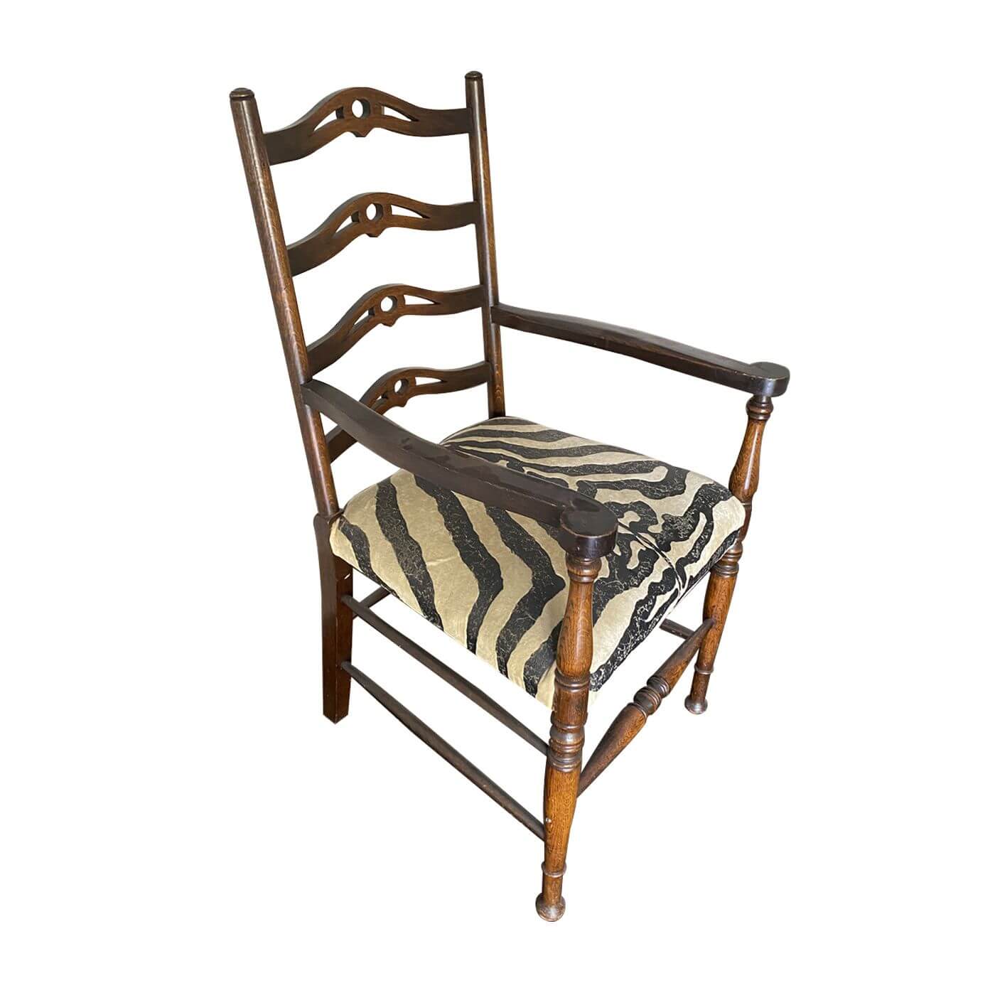 Antique chairs with zebra seat