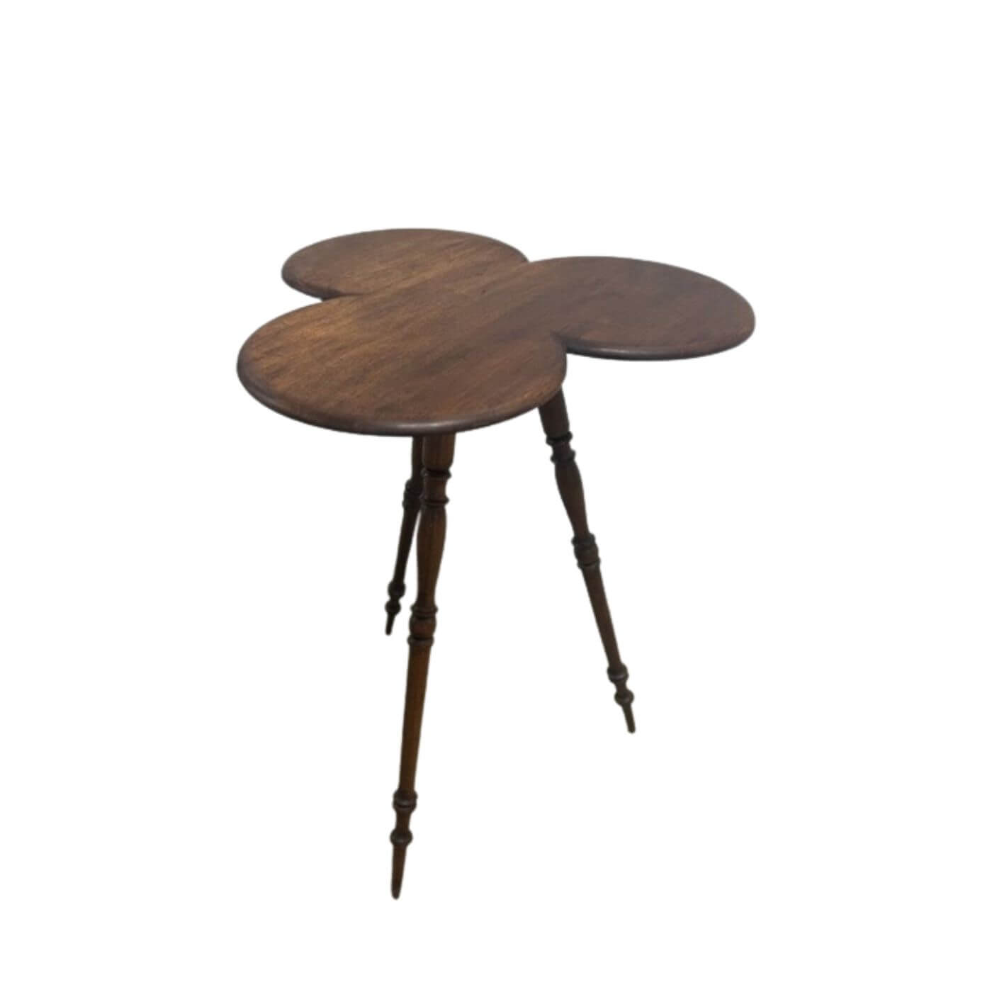 Two-Design-Lovers-Antique-Clover-shaped-side-table