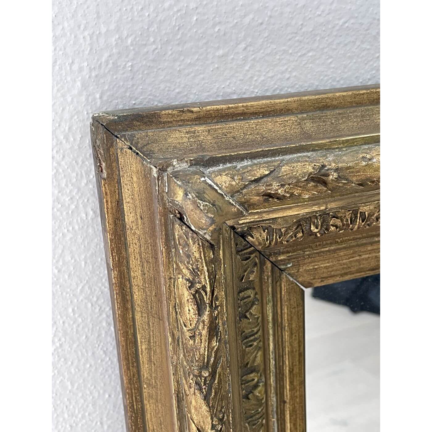 French antique gold mirror