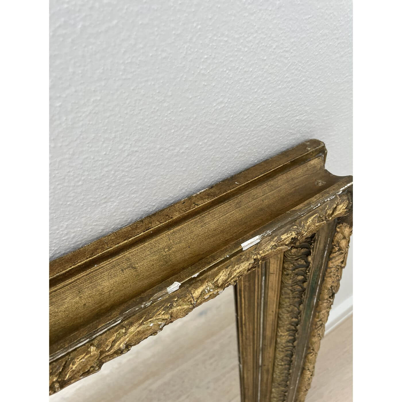 French antique gold mirror