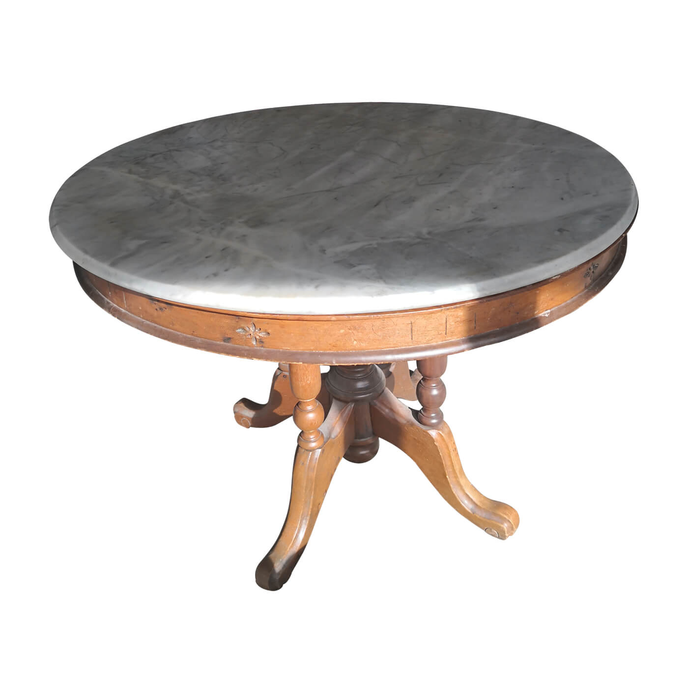 Vintage Marble Topped Kopitiam Tea Table