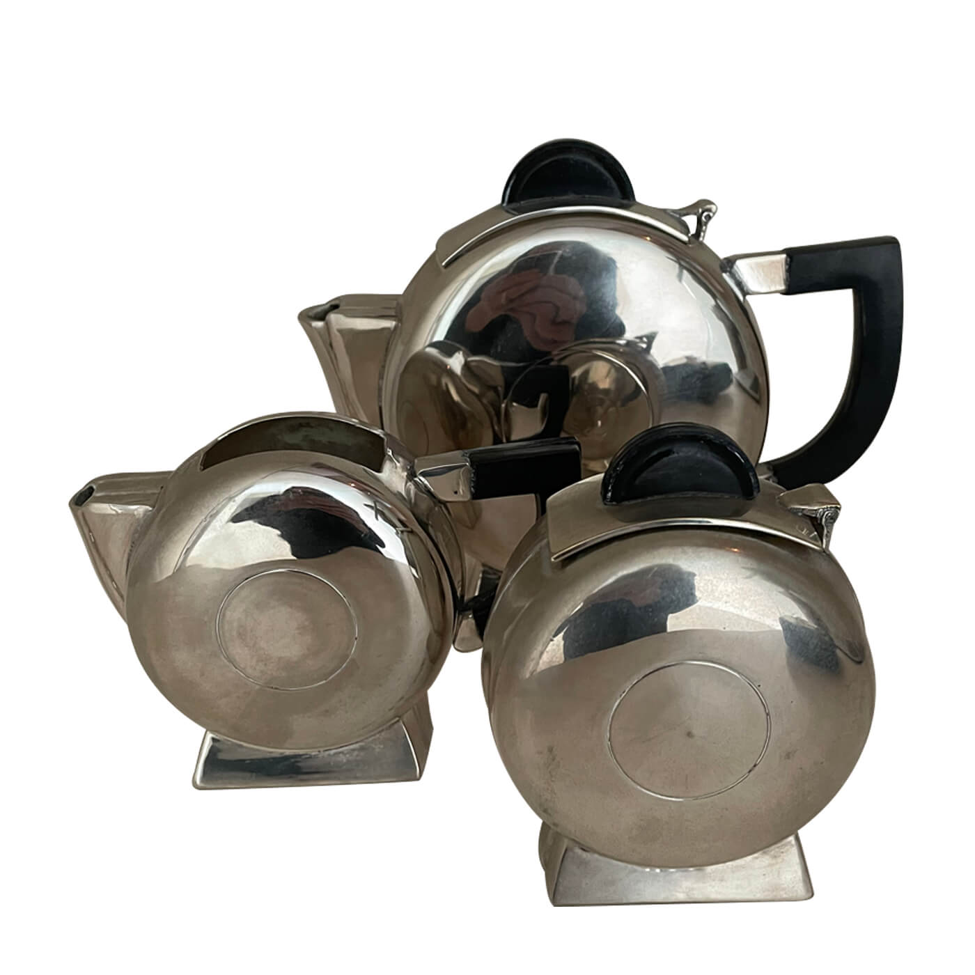 Art deco 3 piece silver tea set