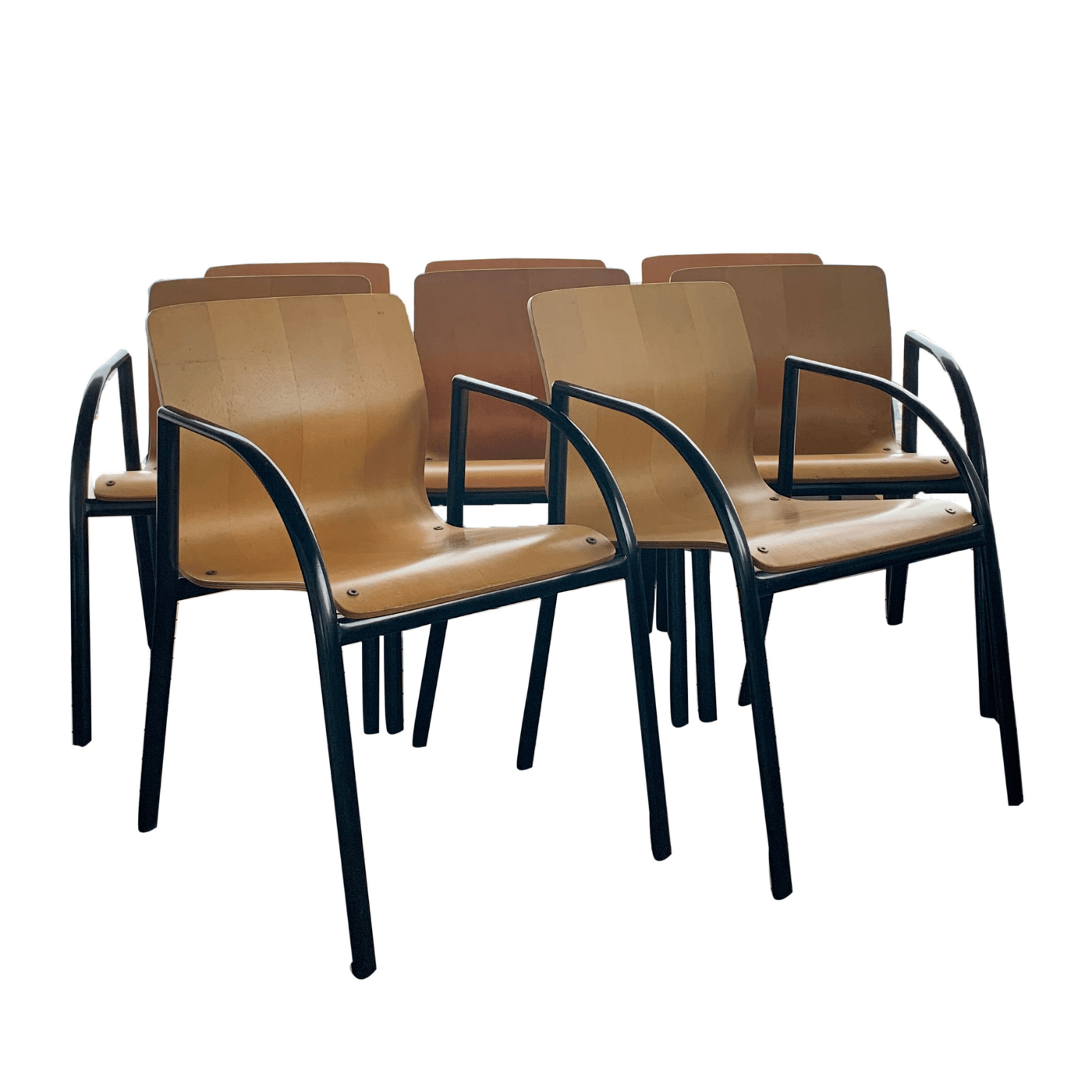 Artes Studios Sydney Post Modern Dining Chairs x8