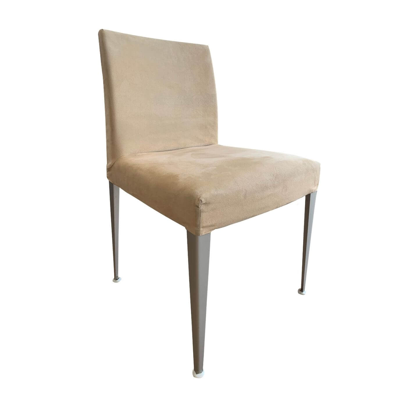 B&B Italia Melandra dining chairs in caramel ultra suede