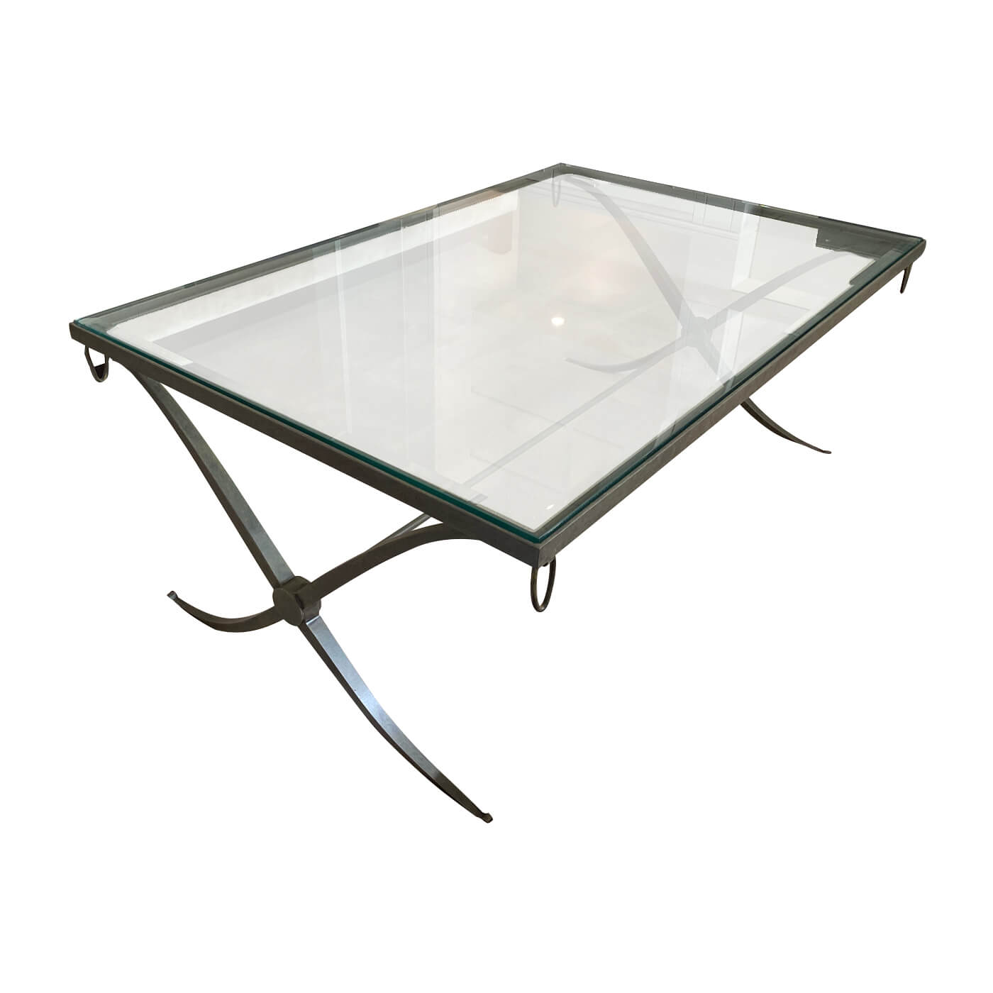 Two-Design-Lovers-Barbara-Barry-for-Baker-Glass-and-iron-coffee-table