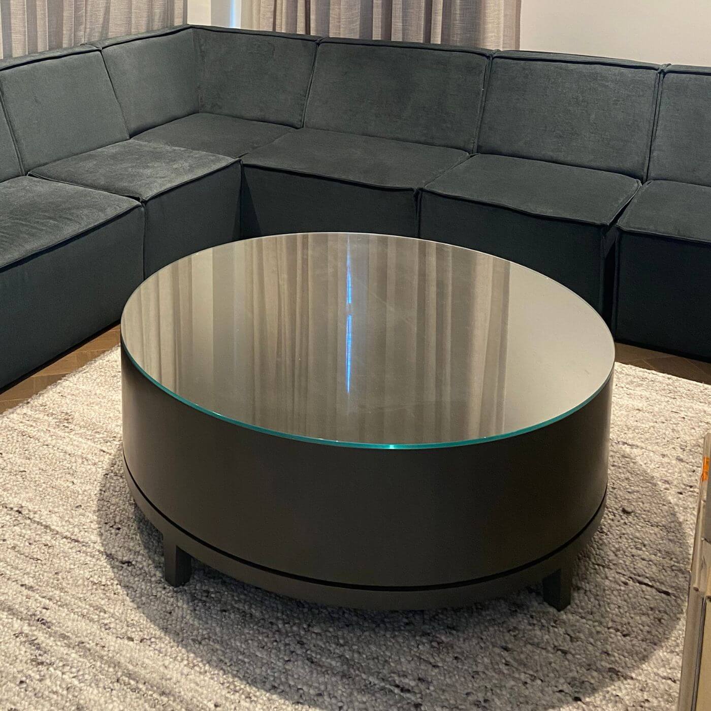 Two-Design-Lovers-Bespoke-circular-glass-and-timber-coffee-table