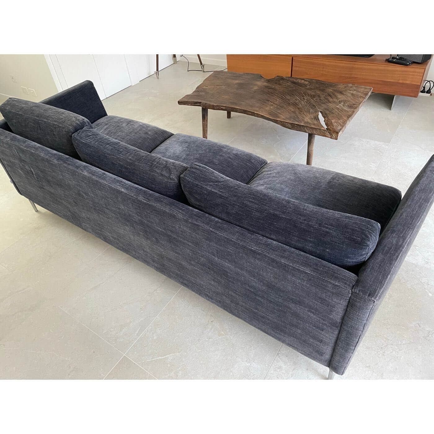 Two-Design-Lovers-BoConcept-dark-blue-Osaka-2.5-seater-sofa