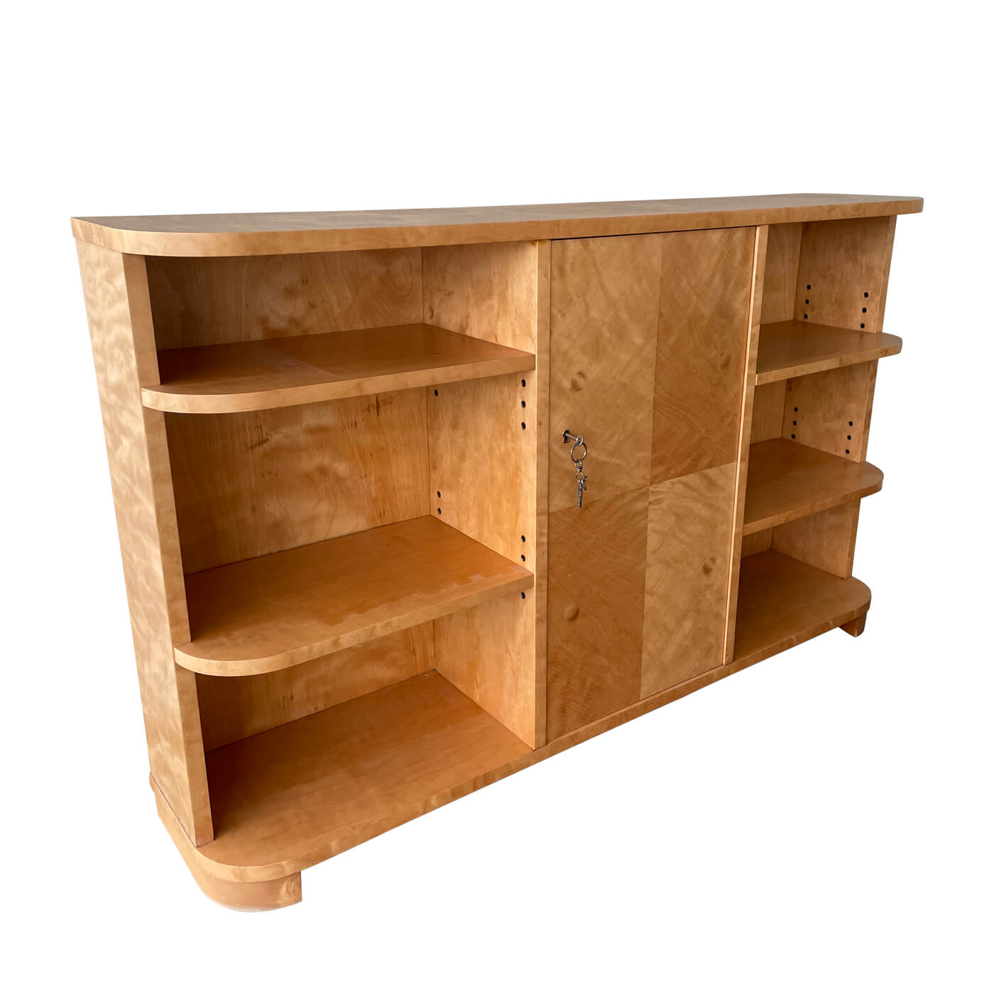 Burl maple bookshelf