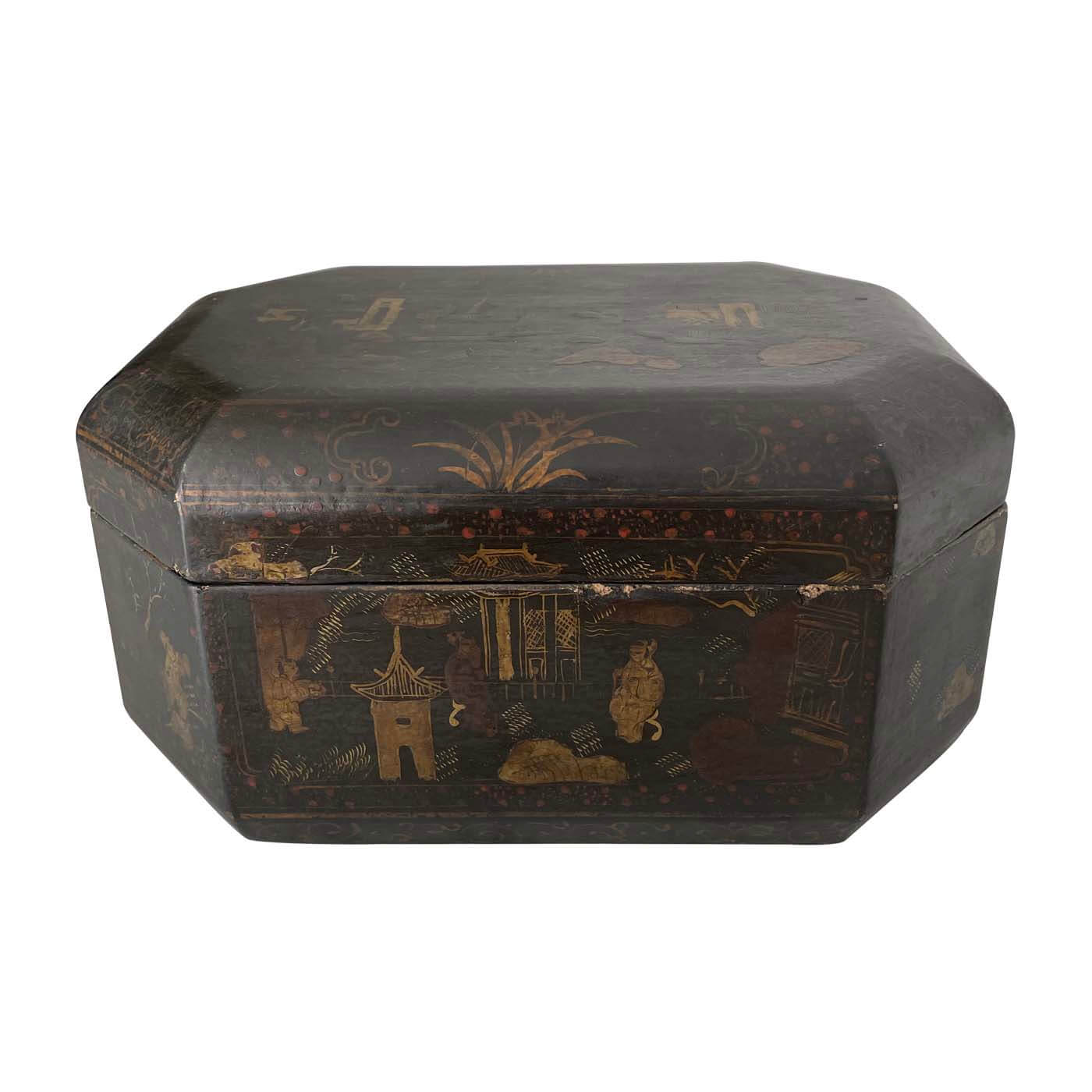 Chinoisserie Black Lacquer Box