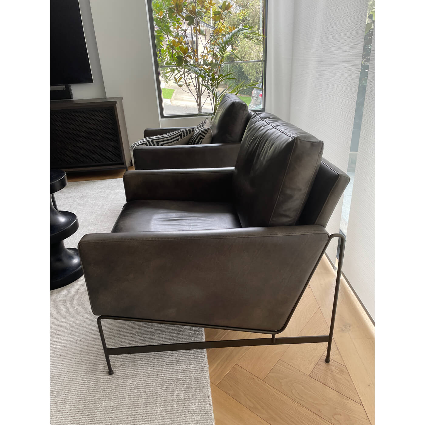 Coco Republic Clement Leather Armchairs