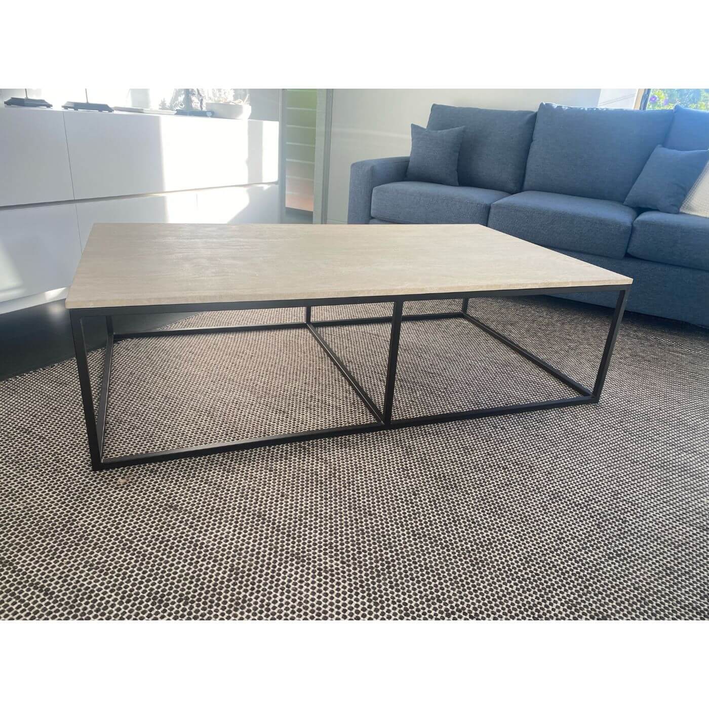 Coco Republic Coffee Table with travertine top