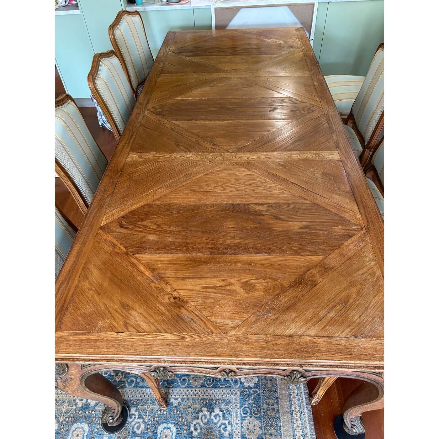 Two-Design-Lovers-Conley-&-Co-French-Oak-Dining-Table