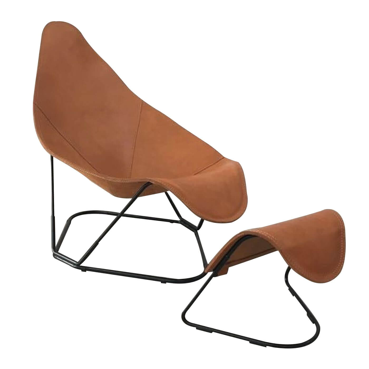 Cuero Design Abrazo Lounge Chair & Stool