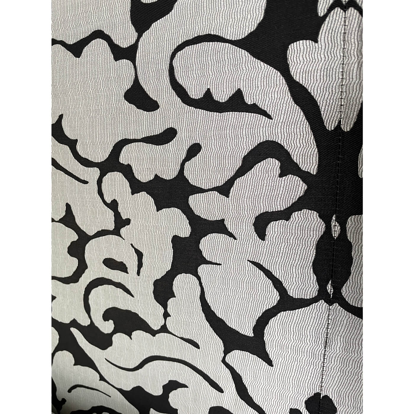 Black and silver fabric bedhead, queen size