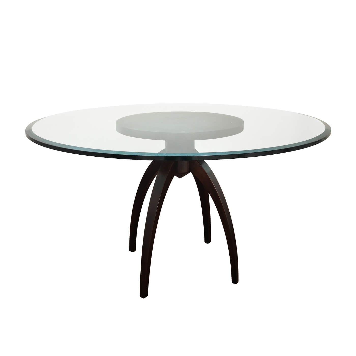 Phillip Silver Spider dining table with glass top