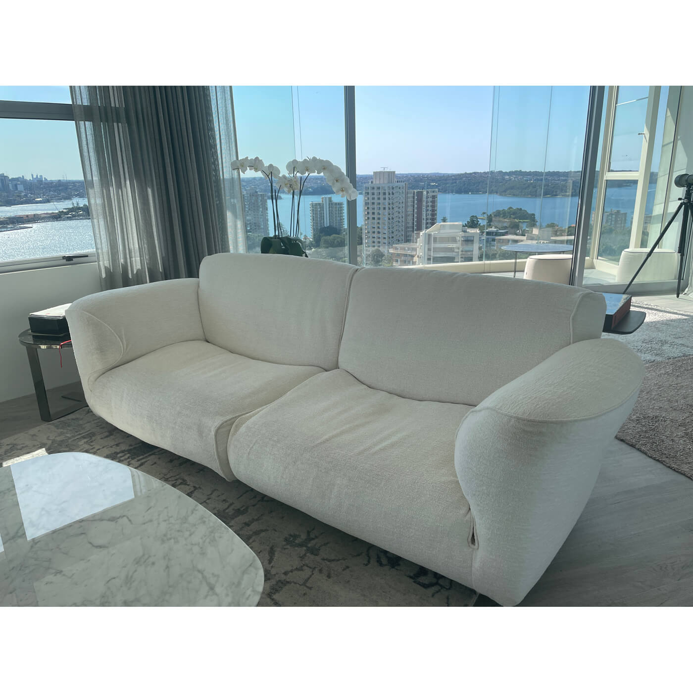 Edra Grande Soffice sofa and ottoman