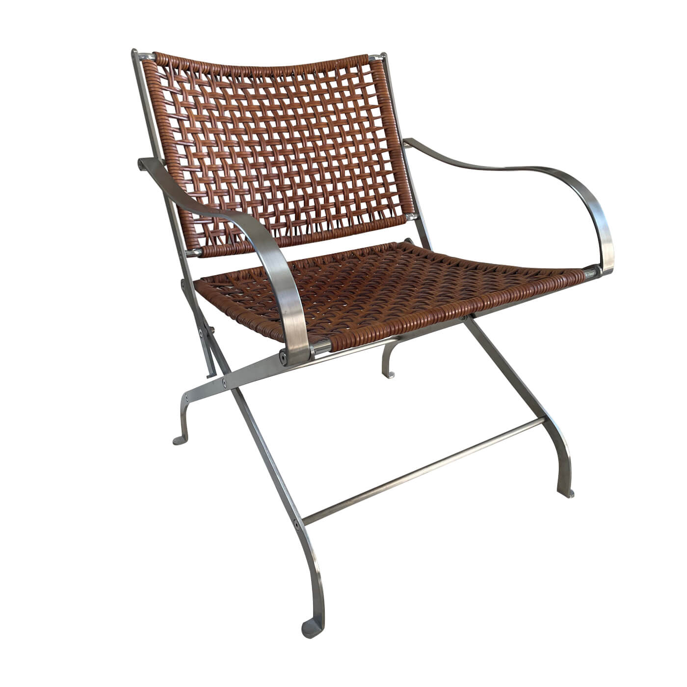 Flexform Carlotta folding chair in tan leather