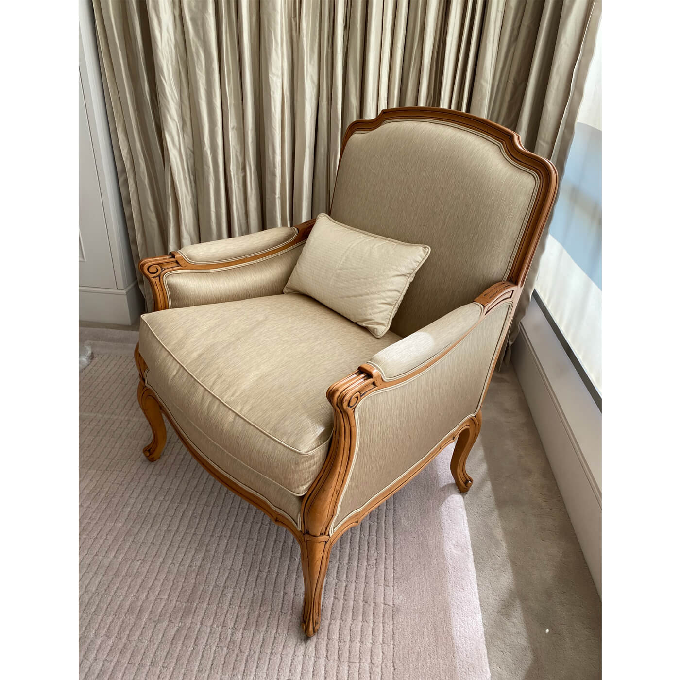 Two-Design-Lovers-French-Provicial-Occasional-Chair-with-Silk-Upholstery