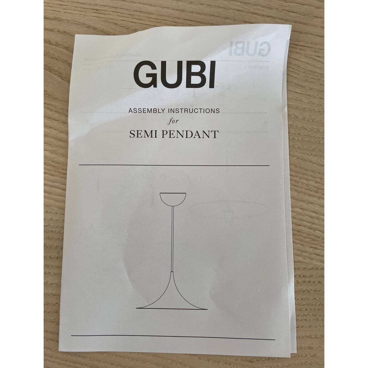 Gubi Semi Pendant light 30cm, white